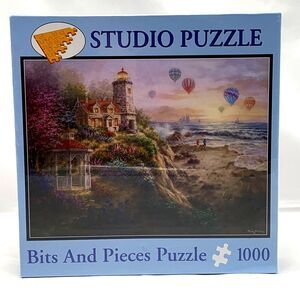 Studio Puzzle Bits and Pieces 1000 20 x 27 inches Castle Hot Air Balloons
